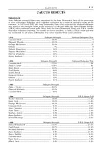 ELECTIONS  377 CAUCUS RESULTS Democrats