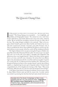 Chapter 1  The Queen’s Orang-Utan I