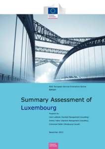 ESIC European Service Innovation Centre REPORT Summary Assessment of Luxembourg Prepared by: