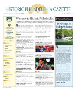 HISTORIC PHILADELPHIA GAZETTE no. 38 ✯ may[removed]the historic philadelphia gazette is always FREE  Welcome to Historic Philadelphia!