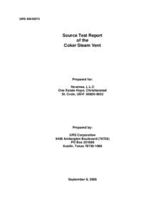 Microsoft Word - HOVENSA Coker Steam Vent  Report FINAL Sept[removed]dcw.doc