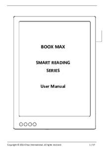 BOOX MAX SMART READING SERIES User Manual