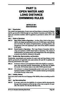 301  PART 3: OPEN WATER AND LONG DISTANCE SWIMMING RULES