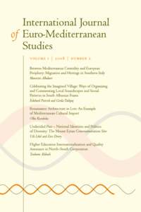 International Journal of Euro-Mediterranean Studies issn[removed]]