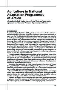 Agriculture in National Adaptation Programmes of Action Alexandre Meybeck, Nadine Azzu, Michael Doyle and Vincent Gitz Agriculture and Consumer Protection Department, FAO, Rome
