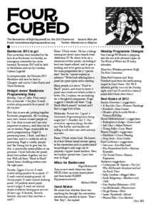 Four Cubed The Newsletter of EightSquaredCon, the 2013 Eastercon Issue 6: Mon am