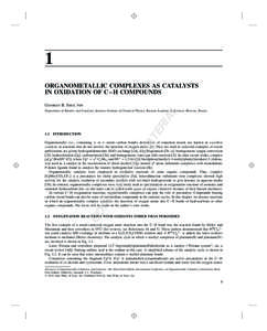 Cyclopentadienyl complex / Ferrocene / Metal carbonyl / Tetrarhodium dodecacarbonyl / Triphenylphosphine / Triosmium dodecacarbonyl / Pentamethylcyclopentadiene / Cluster chemistry / Catalysis / Chemistry / Organometallic chemistry / Molybdenum hexacarbonyl