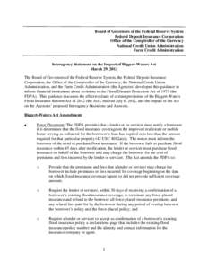 Financial institutions / Institutional investors / Insurance in the United States / Mortgage industry of the United States / Finance / Flood insurance / Insurance / National Flood Insurance Program / Loan / Financial economics / Investment / Types of insurance