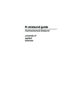 fh stralsund guide Fachhochschule Stralsund university of applied sciences
