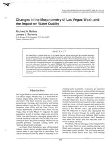 Changes in the morphometry of Las Vegas Wash and the impact on water quality