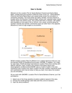 User's Guide for Santa Barbara Channel Location File