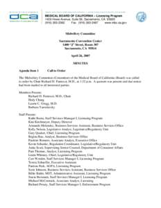 MEDICAL BOARD OF CALIFORNIA – Licensing Program 1428 Howe Avenue, Suite 56, Sacramento, CA[removed]2382 Fax[removed]www.mbc.ca.gov