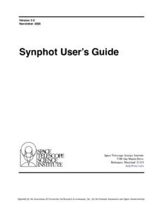 Version 5.0 November 2005 Synphot User’s Guide  Space Telescope Science Institute