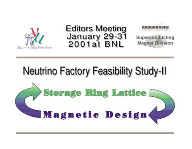 Editors Meeting January[removed]2001at BNL Neutrino Factory Feasibility Study-II