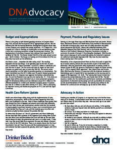 DNAdvocacy A quarterly publication of federal public policy developments of interest and priority to dermatology nurses. October 2011