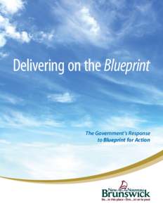 Delivering on the Blueprint  The Government’s Response to Blueprint for Action  Delivering on the Blueprint The Government’s Response to Blueprint for Action