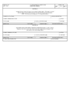 FORM AD-349 (REV[removed]AGENCY USE  U.S. DEPARTMENT OF AGRICULTURE
