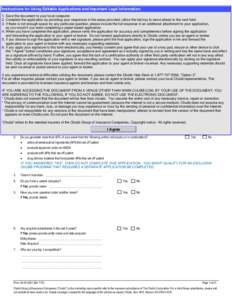 Instructions for Using Editable Applications and Important Legal Information:  Chubb Group of Insurance Companies 1. Save the document to your local computer. 15 Mountain View Rd.