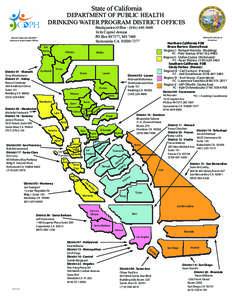 State of California  DEPARTMENT OF PUBLIC HEALTH DRINKING WATER PROGRAM DISTRICT OFFICES Headquarters Office[removed] 1616 Capitol Avenue