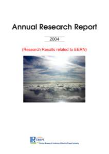 Annual Research Report[removed]Research Results related to EERN) Annual Research Report[removed]Research Results related to EERN)