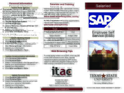 User interface techniques / OpenTravel Alliance / SAP SE / Societates Europaeae / Employee self-service / Point and click / Payroll