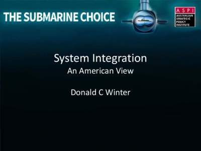 System Integration An American View