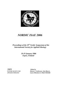 18th Nordic Symposium of the ISAE, 2006