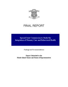 Microsoft Word - BH and PCP Findings and Recommendations final.doc