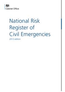 National Risk Register of Civil Emergencies 2013 edition  Contents