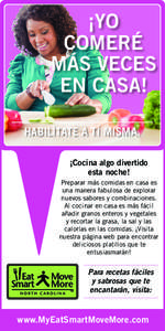 ¡YO COMERÉ MÁS VECES EN CASA! HABILÍTATE A TÍ MISMA. ¡Cocina algo divertido