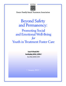 Beyond Safety and Permanency: Promoting Social and Emotional Well-Being for