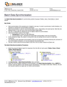 Information / Data synchronization / Synchronization / Computing