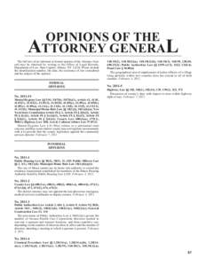 OPINIONS OF THE ATTORNEY GENERAL The full text of an informal or formal opinion of the Attorney General may be obtained by writing to the Office of Legal Records, Department of Law, State Capitol, Albany, NY[removed]Pleas