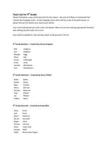 Microsoft Word - Team List for 9th Grade (2) 2