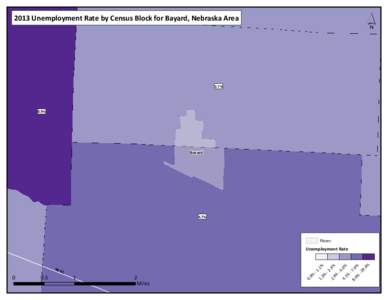 ´  3.1% 2013 Unemployment Rate by Census Block for Bayard, Nebraska Area  3.7%
