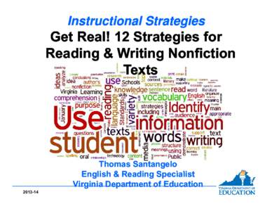 Microsoft PowerPoint - VSRA_Get-Real_Reading and Writing nonfiction-SLIDES