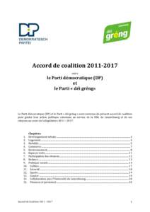    Accord	
  de	
  coalition	
  2011-­‐2017	
      entre	
  