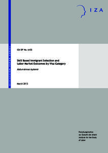 Skill Based Immigrant Selection and Labor Market Outcomes by Visa Category