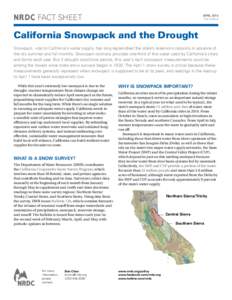 NRDC fact sheet  April 2014 FS:14-04-A  California Snowpack and the Drought