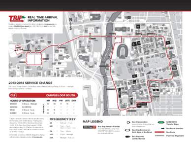 REAL TIME ARRIVAL INFORMATION Real-time arrival and route information is available at trip.osu.edu, by texting OSUTRIP*[bus stop#] (i.e. OSUTRIP*10) to[removed]or via OSU Mobile for iOS or Android. St. John Arena 24