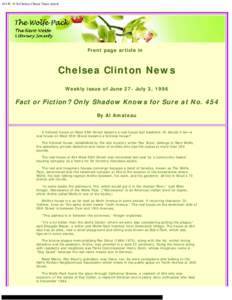 454 W. 35 St.Chelsea Clinton Times Article