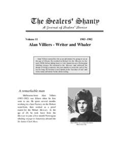 Volume[removed]Alan Villiers - Writer and Whaler