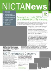 ISSUE 32 | DECEMBER[removed]INSIDE ICT improves cancer treatment ATSE Fellowships