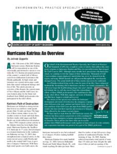 ENVIRONMENTAL PRACTICE SPECIALTY NEWSLETTER  EnviroMentor AMERICAN SOCIETY OF SAFETY ENGINEERS  www.asse.org