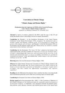 Convention on Climate Change 