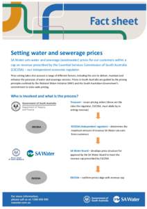 Setting water and wastewater prices in South Australia