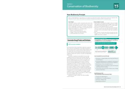Key Issue 2  Conservation of Biodiversity Aeon Biodiversity Principle  Aeon Environmental Foundation