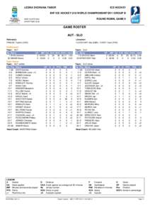 LEDNA DVORANA TABOR  ICE HOCKEY IIHF ICE HOCKEY U18 WORLD CHAMPIONSHIP DIV I GROUP B ROUND ROBIN, GAME 9