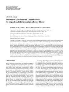 Resistance Exercise with Older Fallers: Its Impact on Intermuscular Adipose Tissue