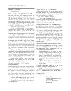 TUGboat , Volume[removed]), No. 1 Editorial Comments Barbara Beeton Fonts are ruled copyrightable in the U.S. For many years, the status of legal protection for typefaces has been different in the U.S. than in the